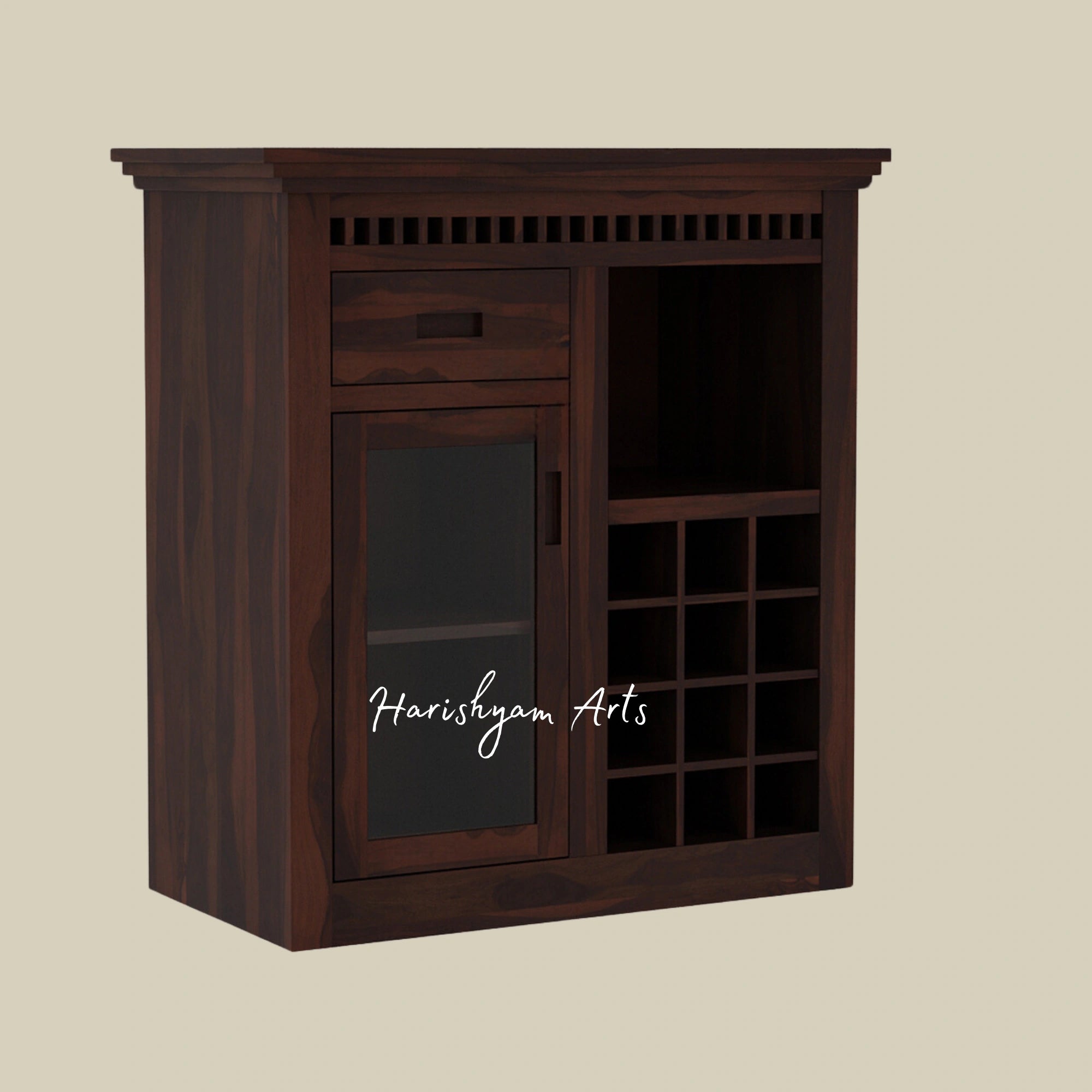 Modern Glass Door Liquor Cabinet for Home Bars