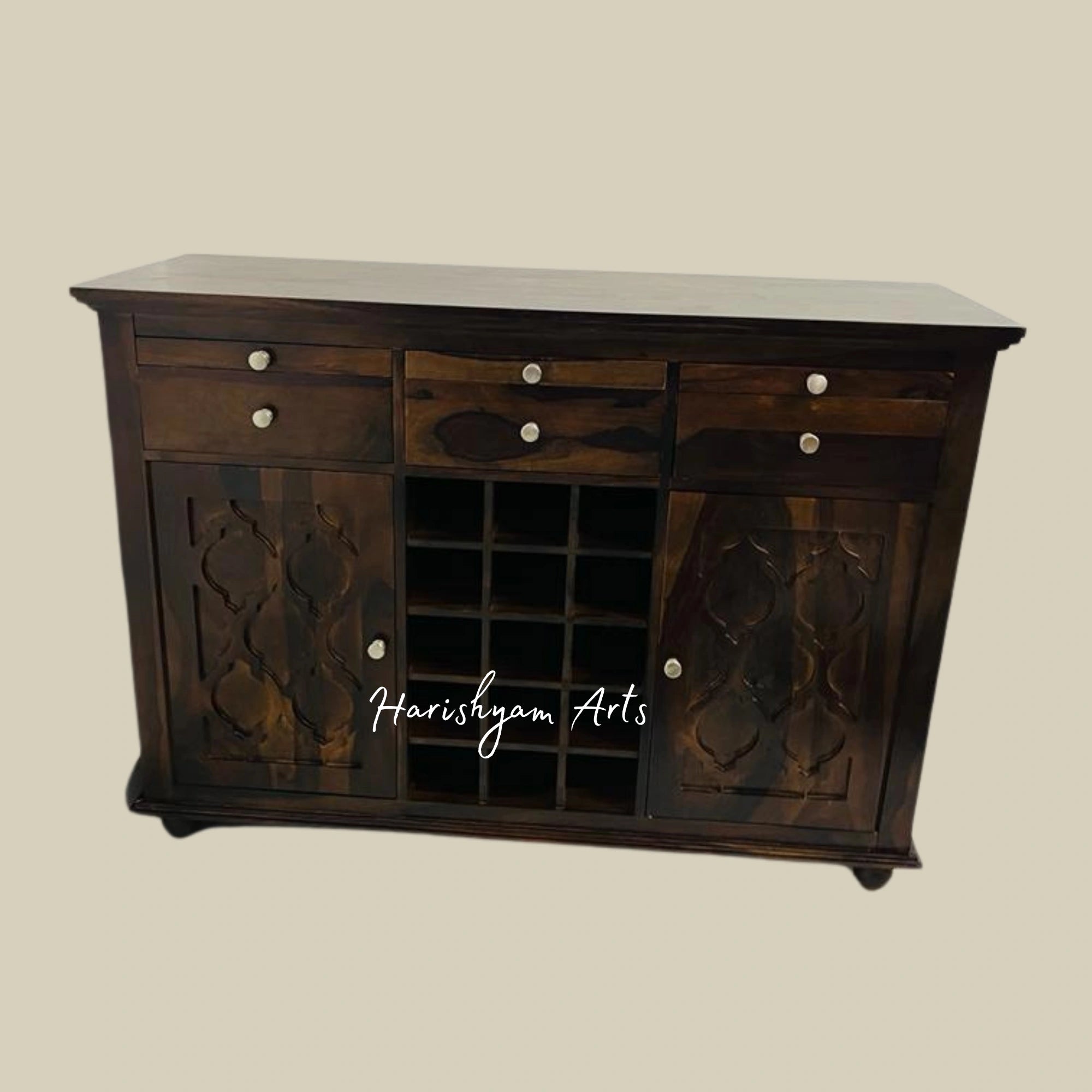 Modern Glass Door Liquor Cabinet for Home Bars