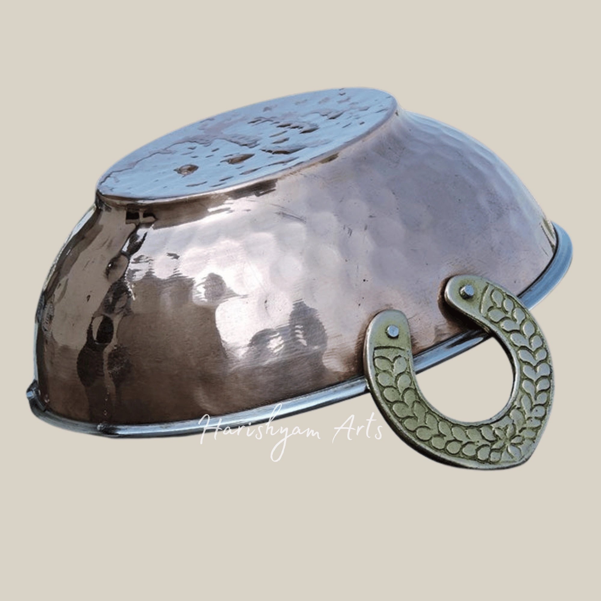 Mughlai Style Hammered Copper Kadhai for Rich Indian Gravies