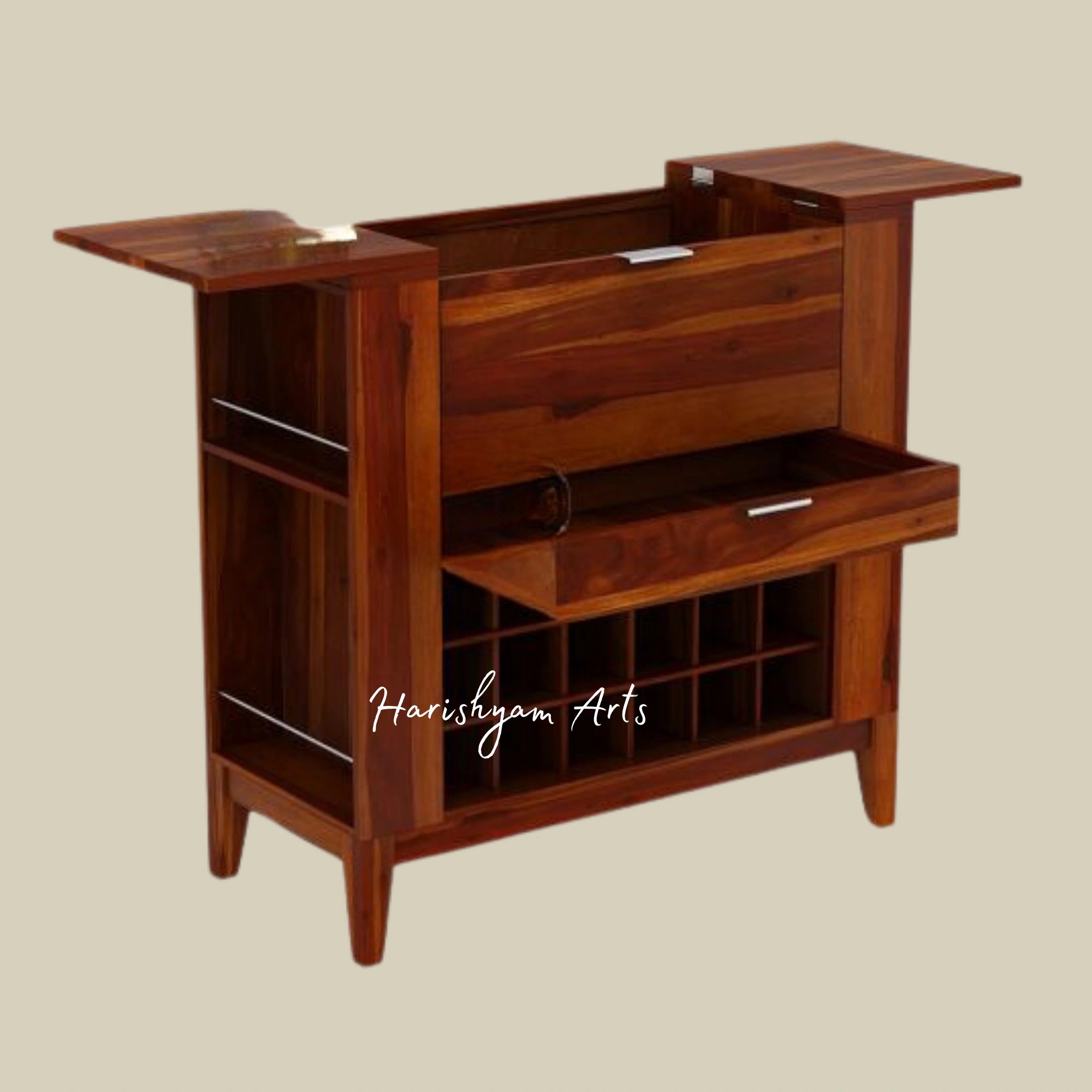 Multi-Functional Bar cabinet with Wine and Accessory Storage