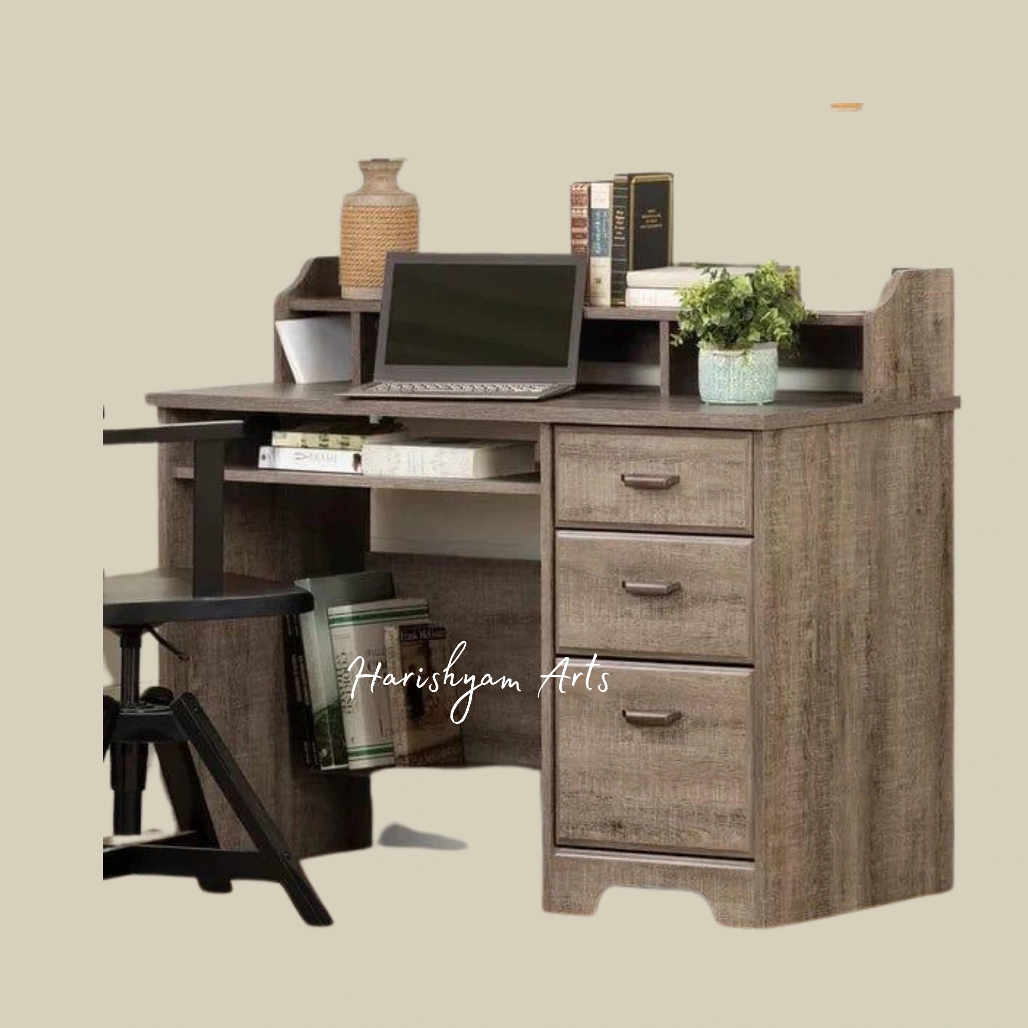 Multi-Functional Writing Desk with File Drawer and Keyboard Tray