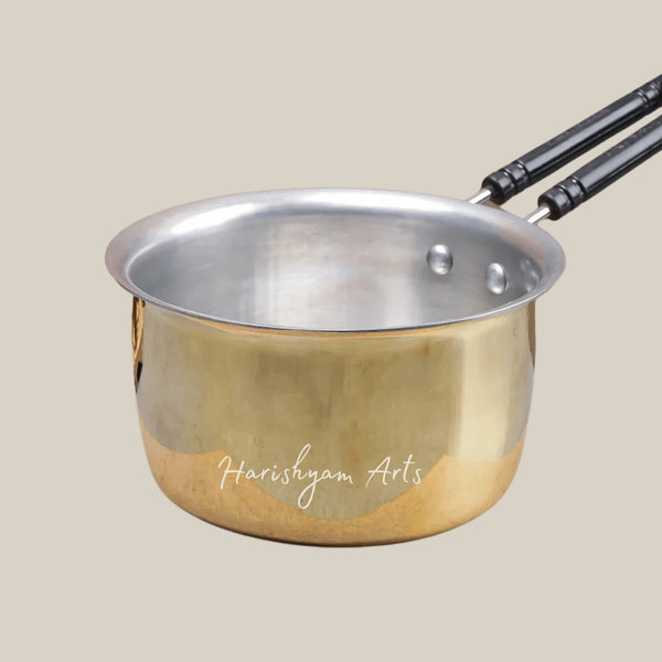Multi-Purpose Brass Saucepan for Tea Milk and Everyday Boiling