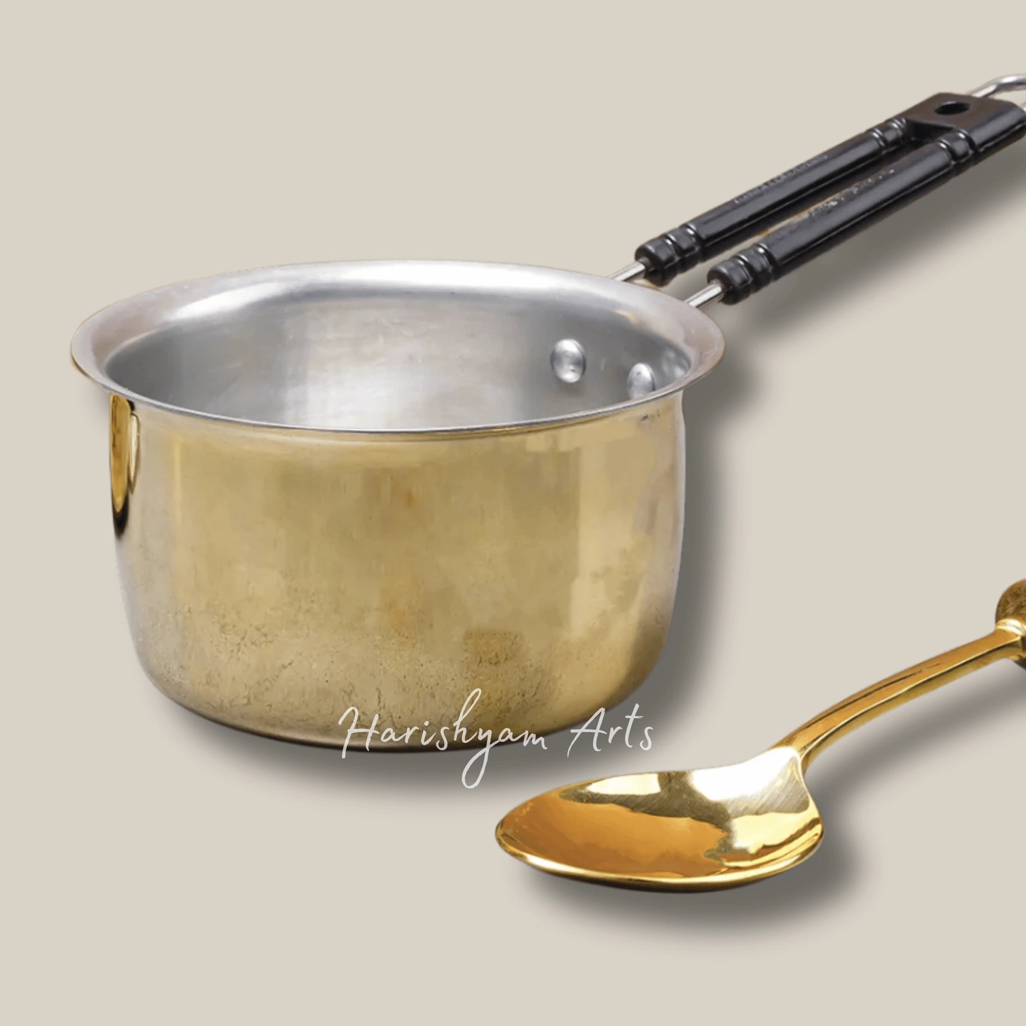 Multi-Purpose Brass Saucepan for Tea Milk and Everyday Boiling