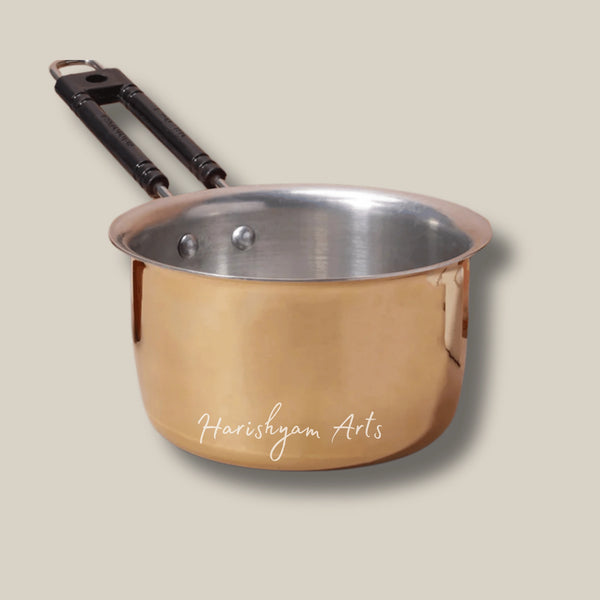 Multi-Purpose Brass Saucepan for Tea Milk and Everyday Boiling