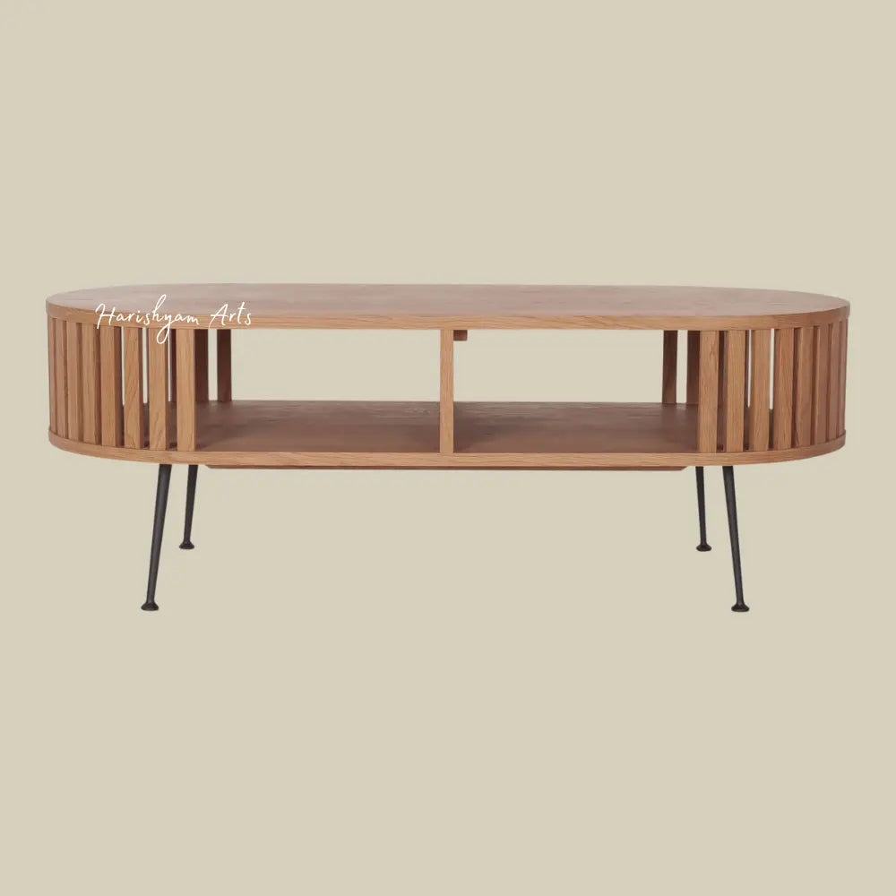 Oval Slats Craftsmanship Coffee Table