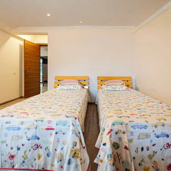 Playful Blue Elephant Kids Bedroom with Stylish Storage Setup