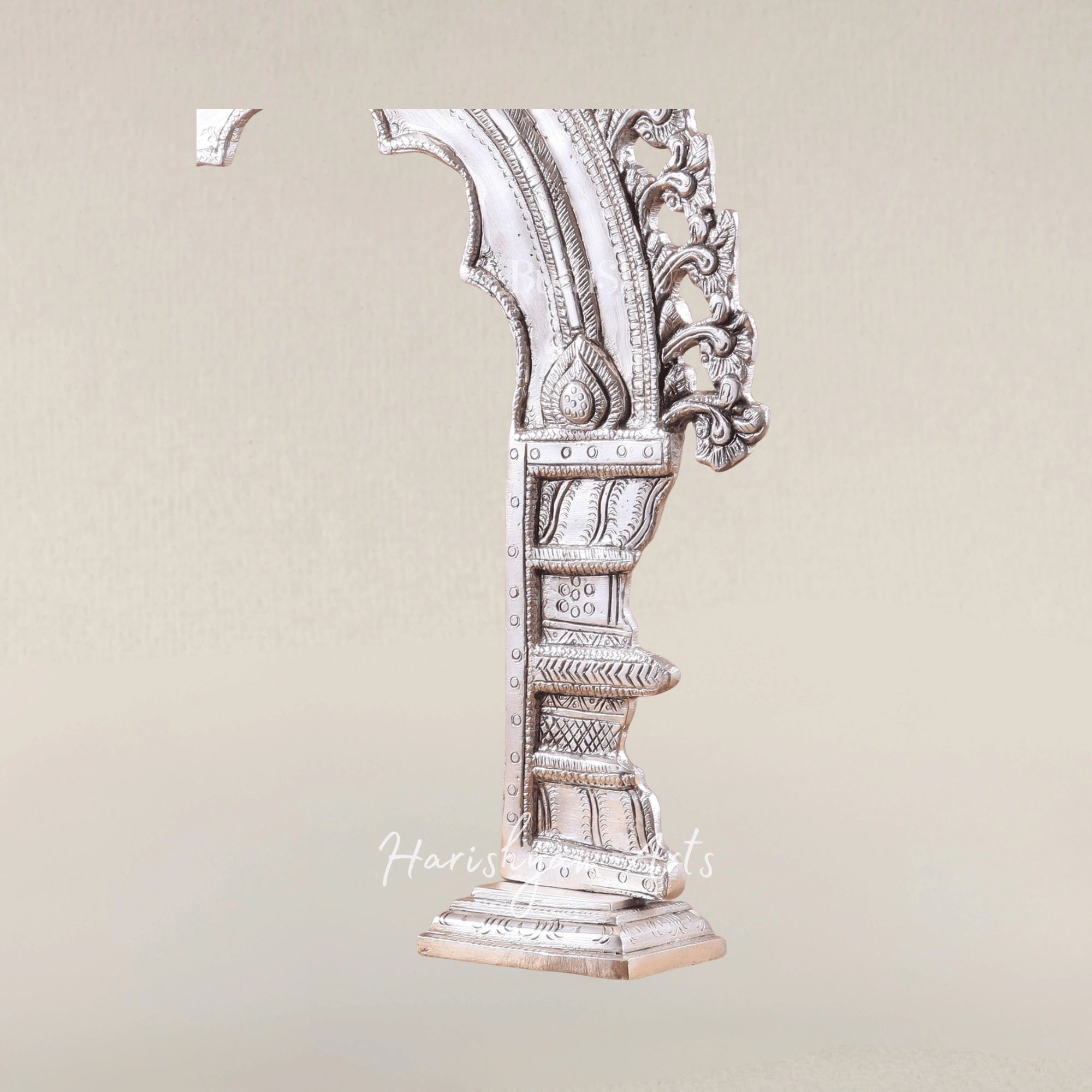 Premium Silver Coated Brass Standing Prabhavali Frame