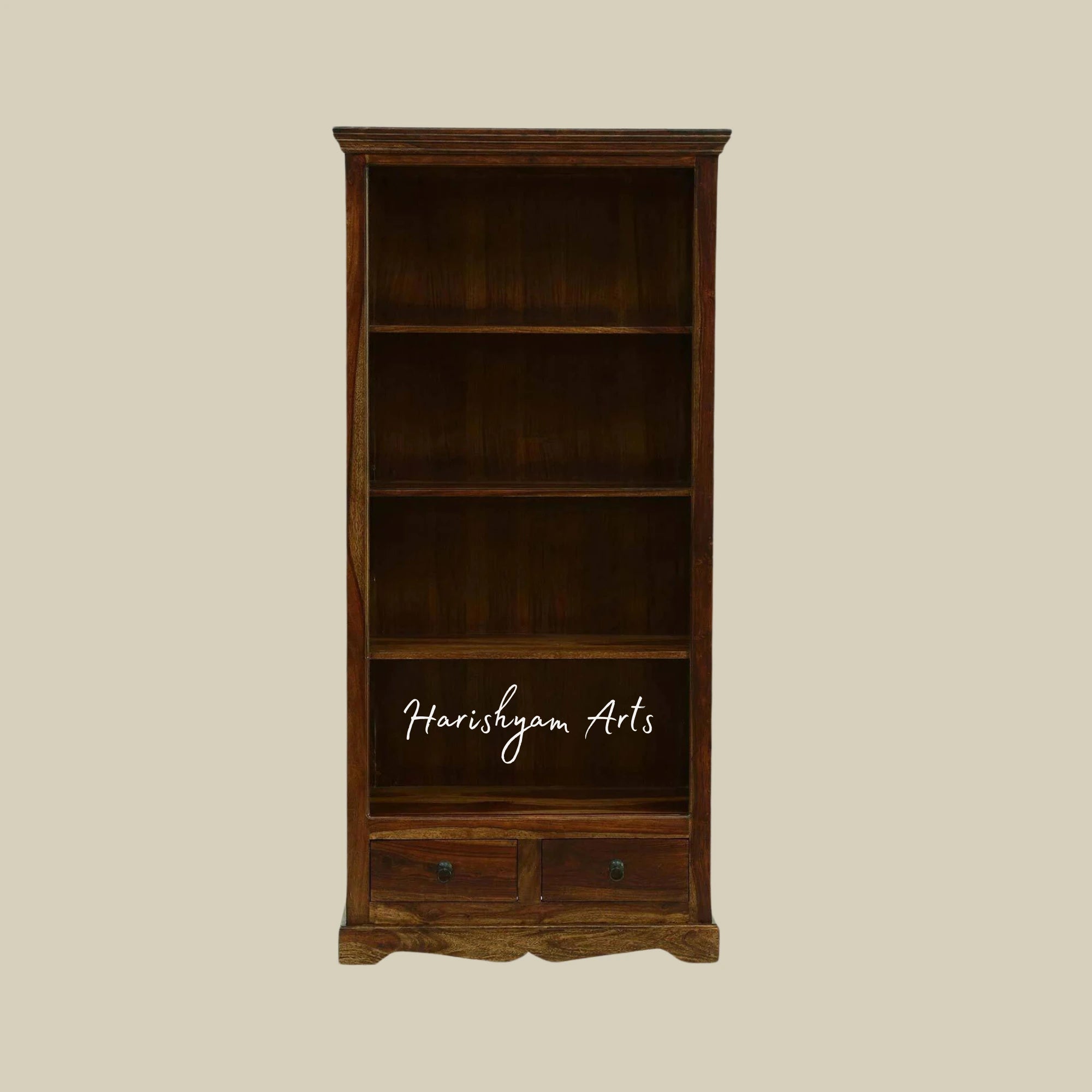 72" Premium Teak Wood Bookshelf