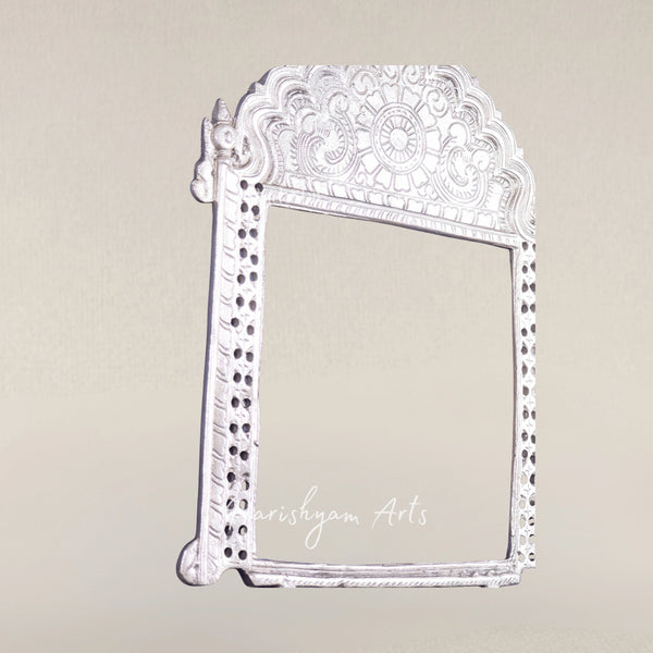 Premium Handcrafted Brass Prabhavali in Silver Plated Design