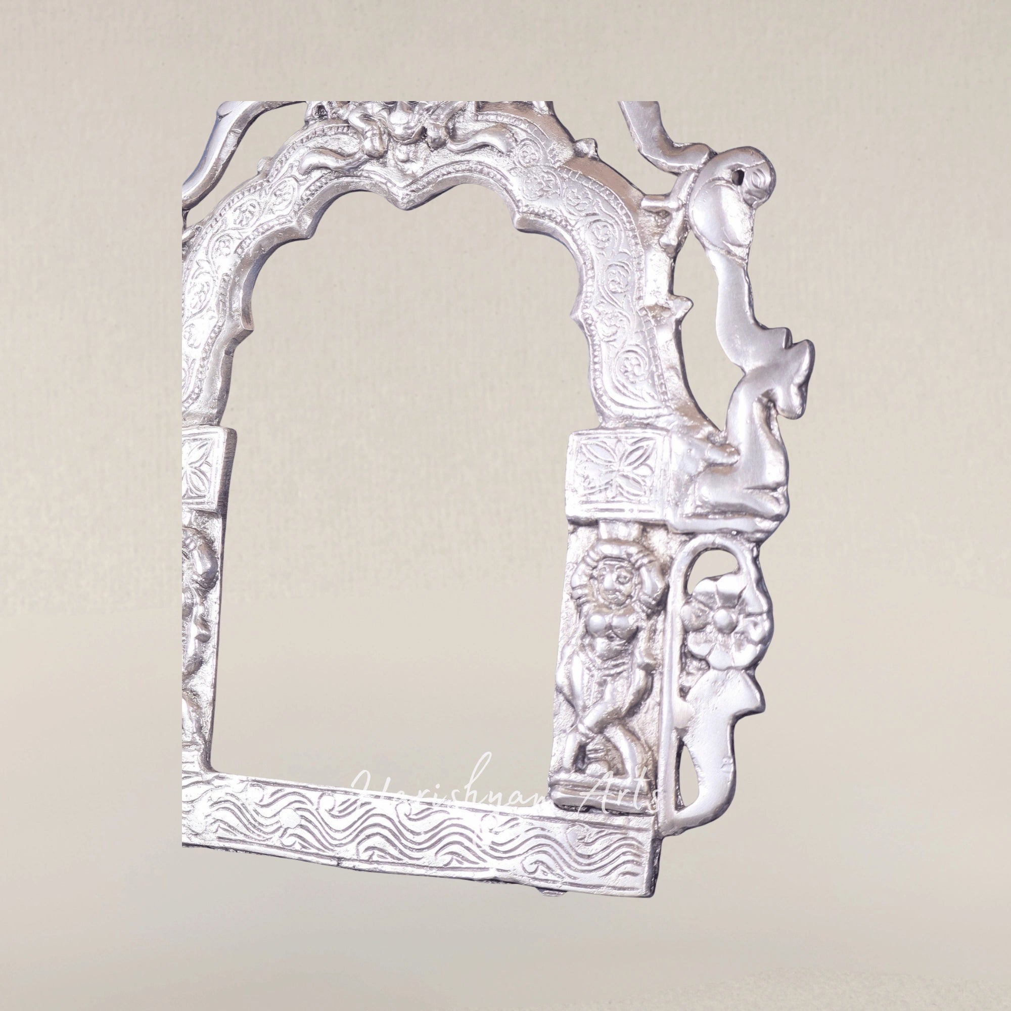 Pure Brass Handcrafted Prabhavali with Silver Plated Finish