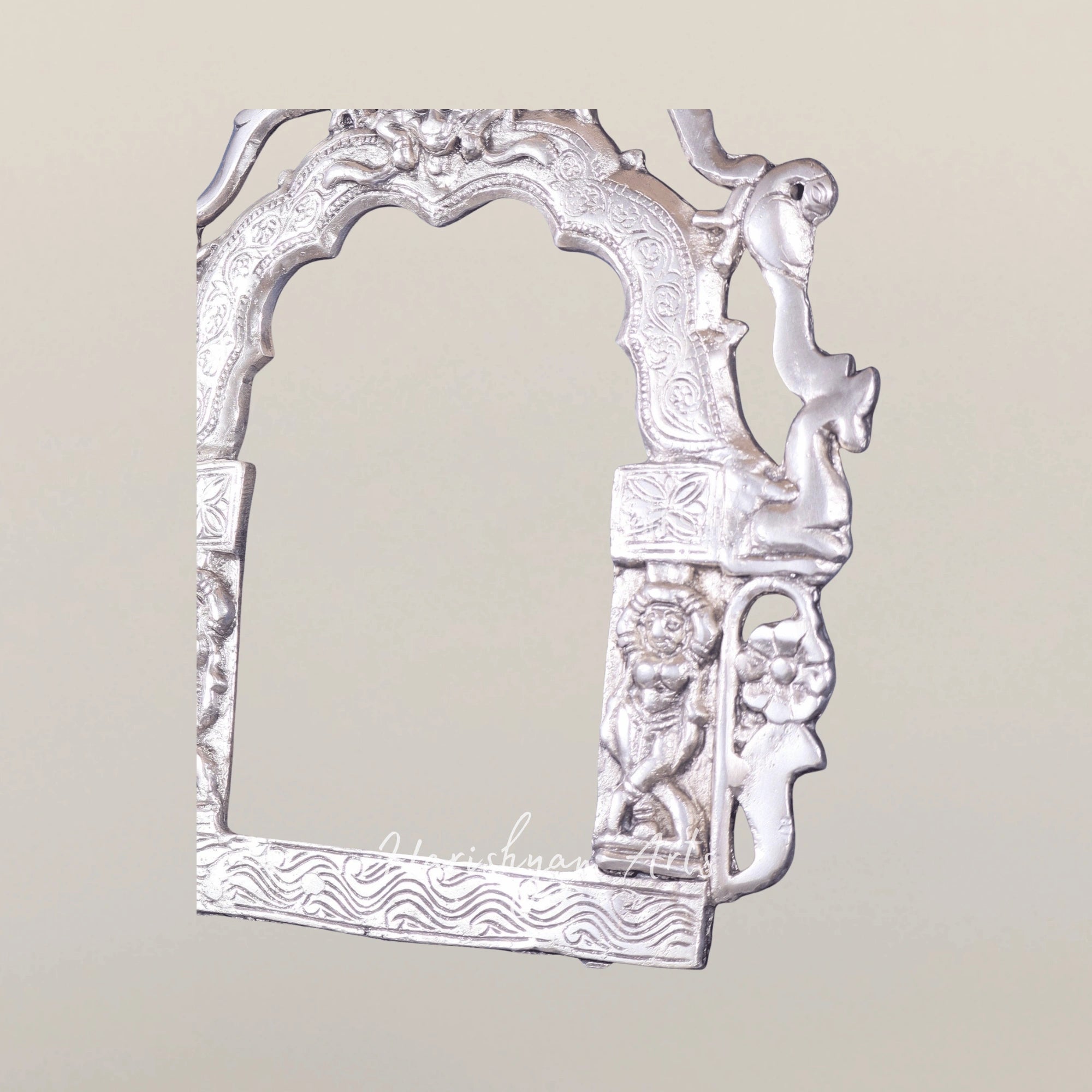 Pure Brass Handcrafted Prabhavali with Silver Plated Finish