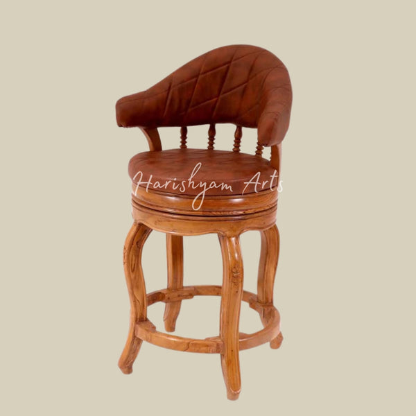 Rounded Royal Brown Bar Stool