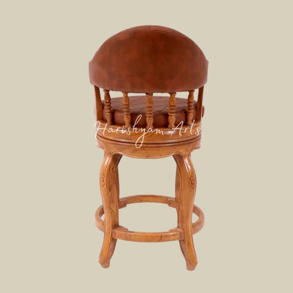 Rounded Royal Brown Bar Stool