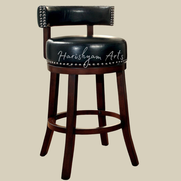 Royal Black Wooden Chairs Set 2pcs