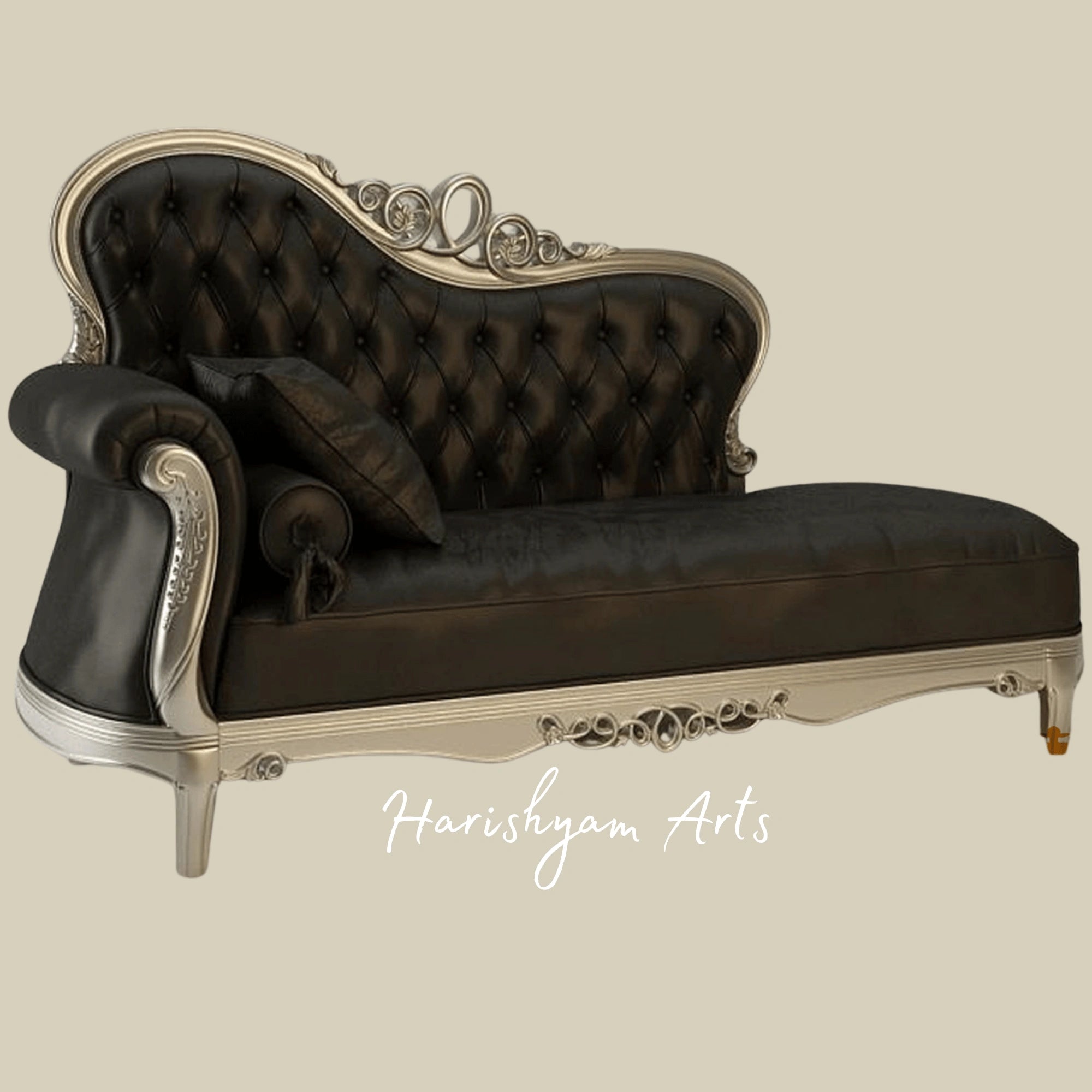 Royal Heritage Grand Carved Chaise Lounge with Timeless Luxury Appeal3