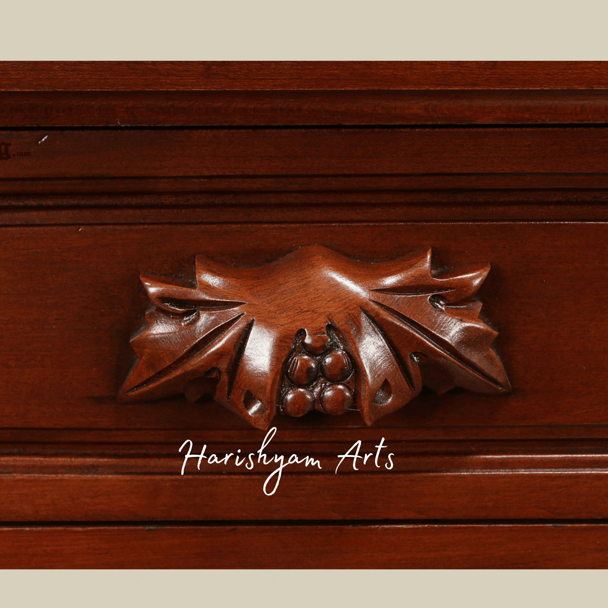 Rustic Antique Style Wooden Bedside Cabinet