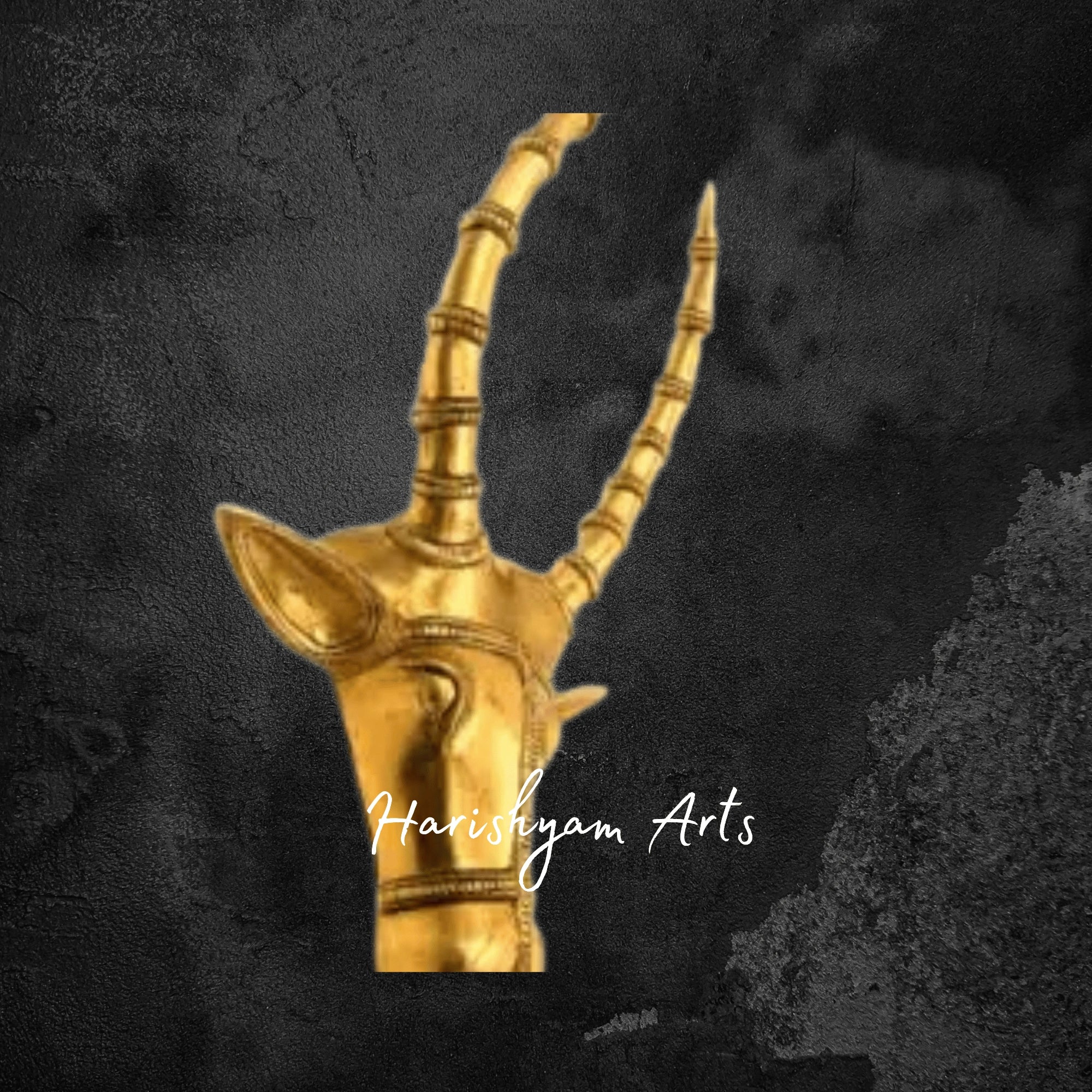 Sacred Brass Nandi Bull Head Wall Hanging for Temple Rooms