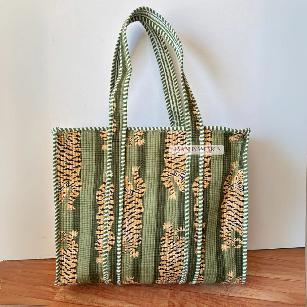 Savannah Stride Quilted Tote Bag