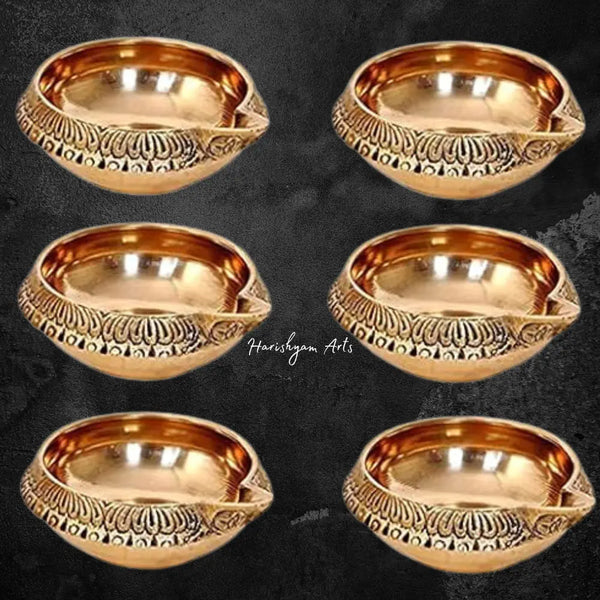 Set of 4 Brass Kuber Diyas for Pooja