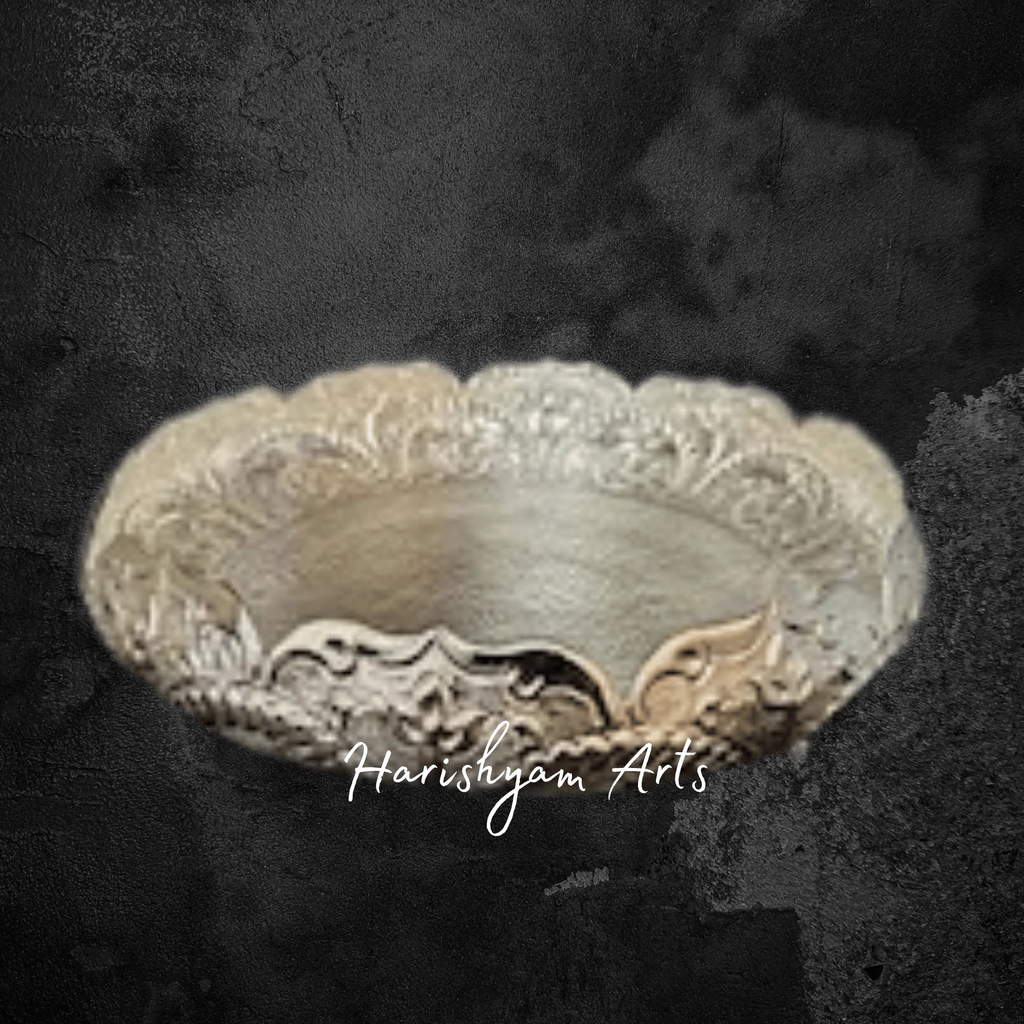 Silver-Tone Brass Urli Bowl for Elegant Pooja and Interior Decoration