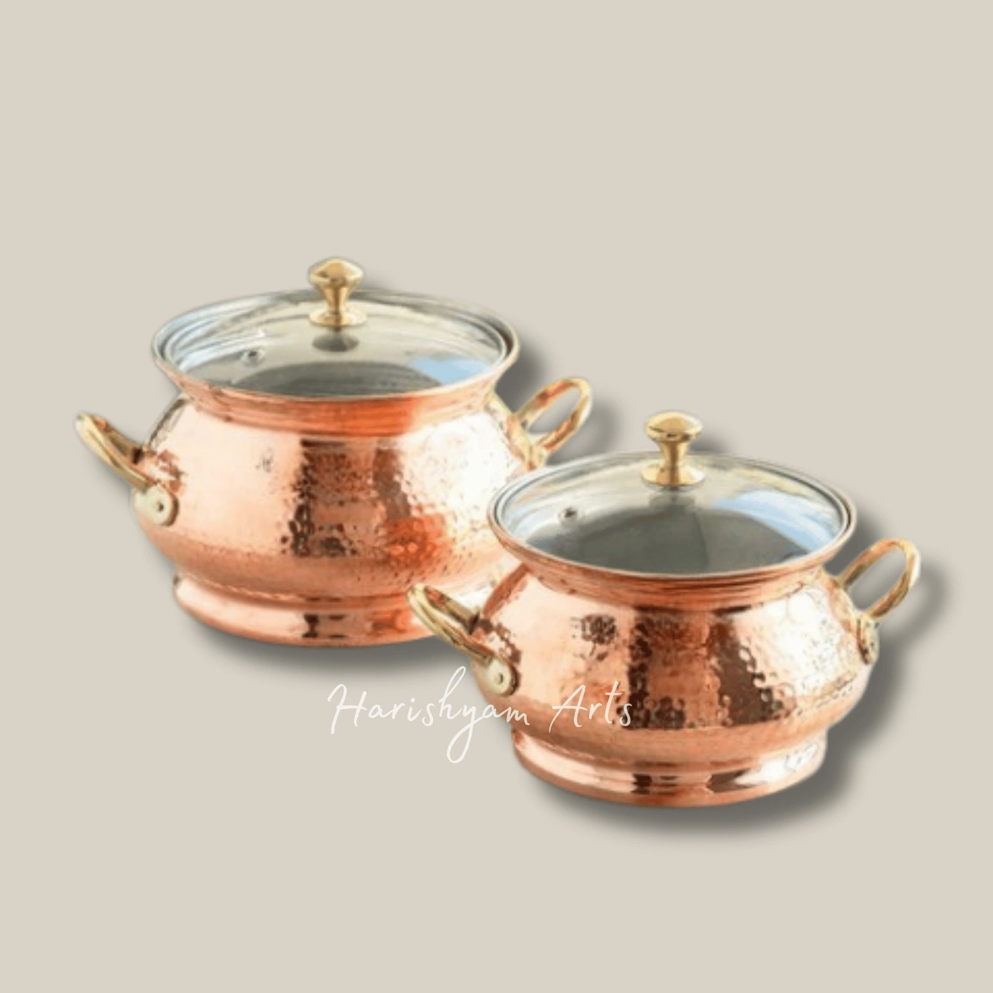 Steel Lined Copper Hammered Biryani Handi for Rich Taste and Aroma