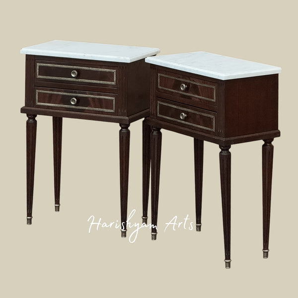 The Majestic Harmony Nightstands with Brass Trim