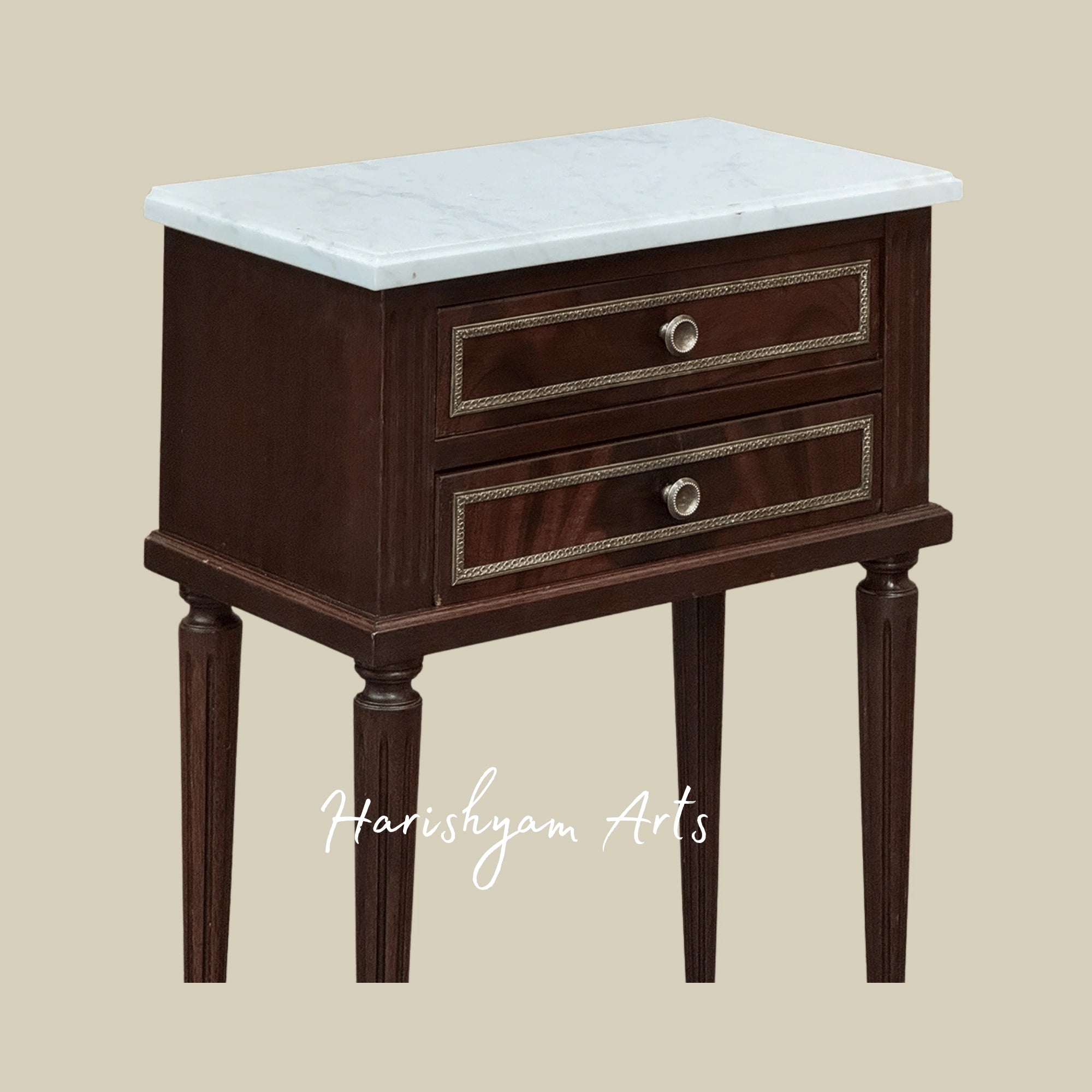 The Majestic Harmony Nightstands with Brass Trim