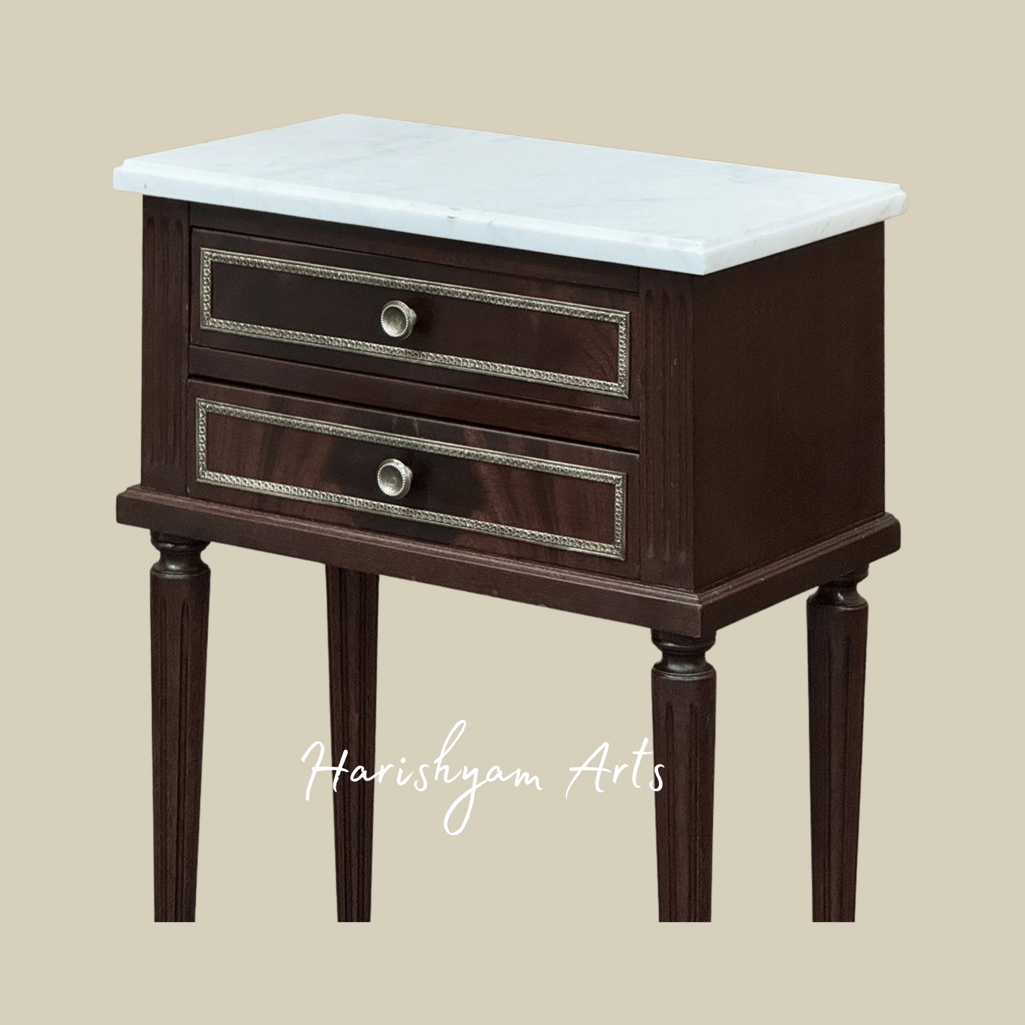 The Majestic Harmony Nightstands with Brass Trim