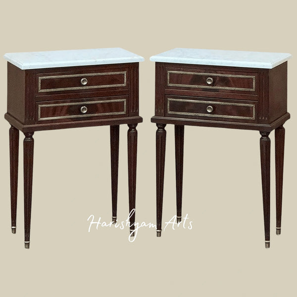 The Majestic Harmony Nightstands with Brass Trim
