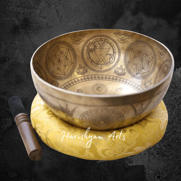 Tibetan Zodiac Astrology Sound Bowl for Cosmic Alignment