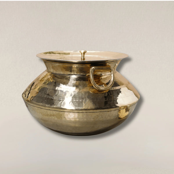 Traditional Brass Biryani Pot for Dum Cooking