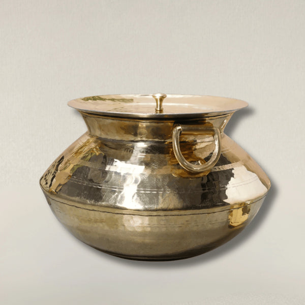 Traditional Brass Biryani Pot for Dum Cooking