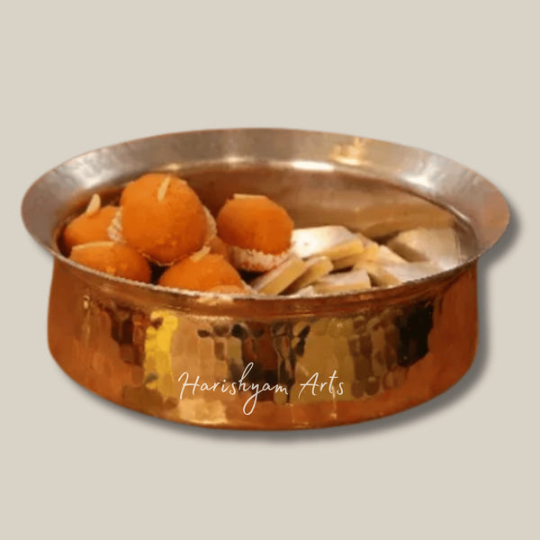 Traditional Brass Lagaan Pot for Authentic Indian Cooking