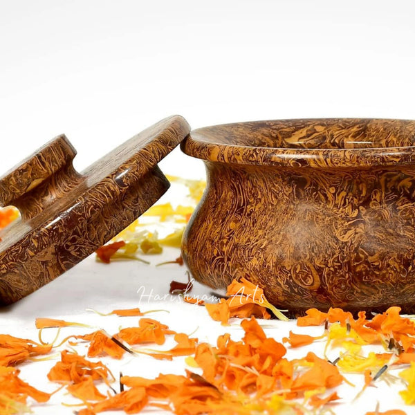 Traditional Habur Stone Cooking Vessel Desert Collection Barmer Bazaar Kitchen Cookware Set With Cover