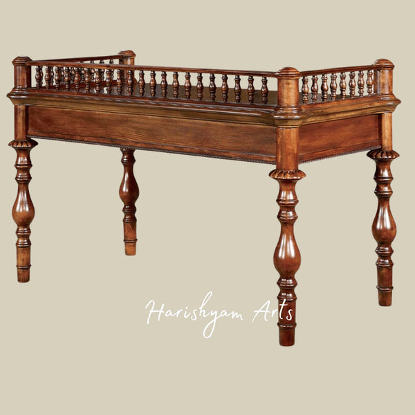 Traditional Home Office Furniture featuring Solid Wood Desk with Decorative Rail, Royal Style Chair and Tall Display Cabinet