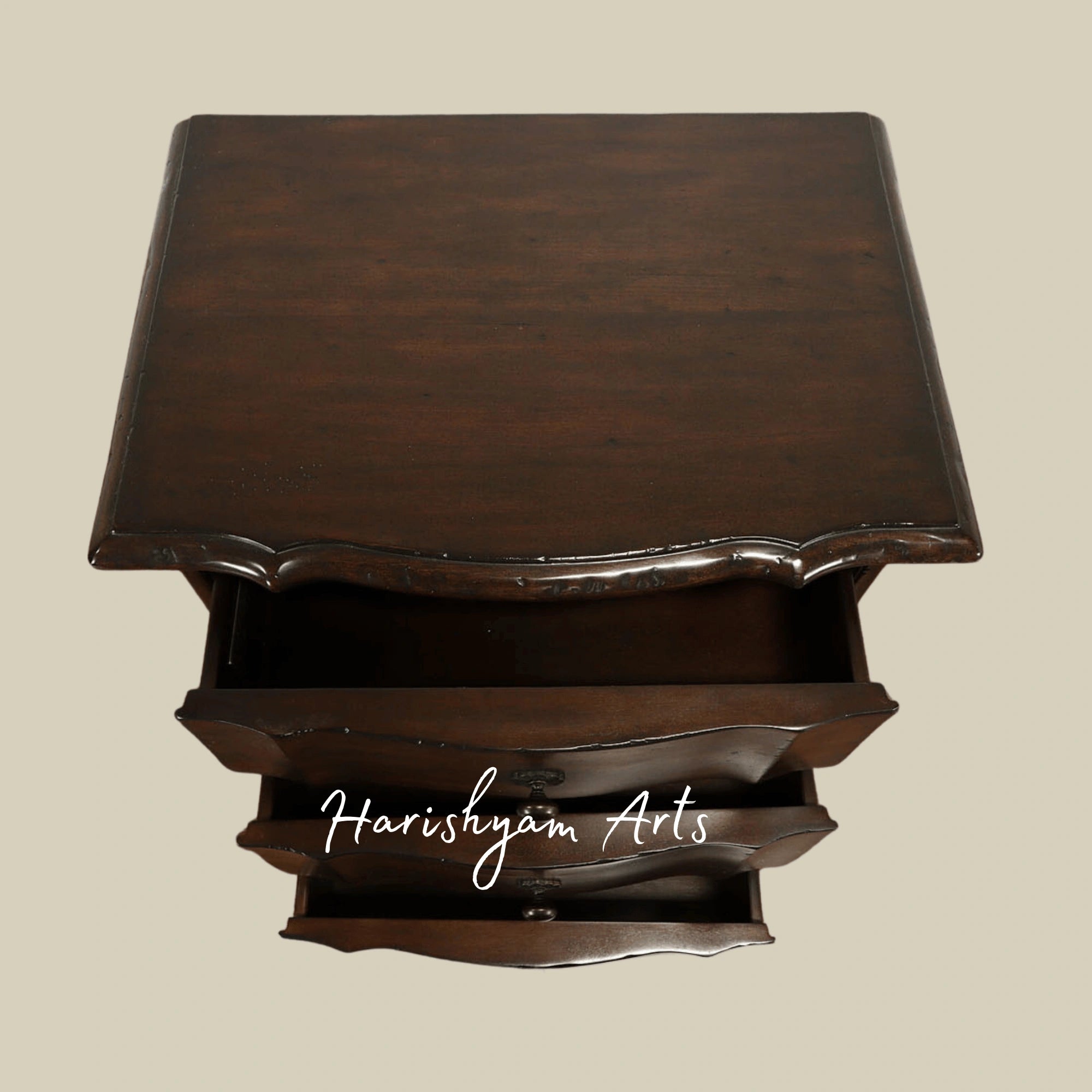 Traditional Wooden Nightstand with Elegant Detailing