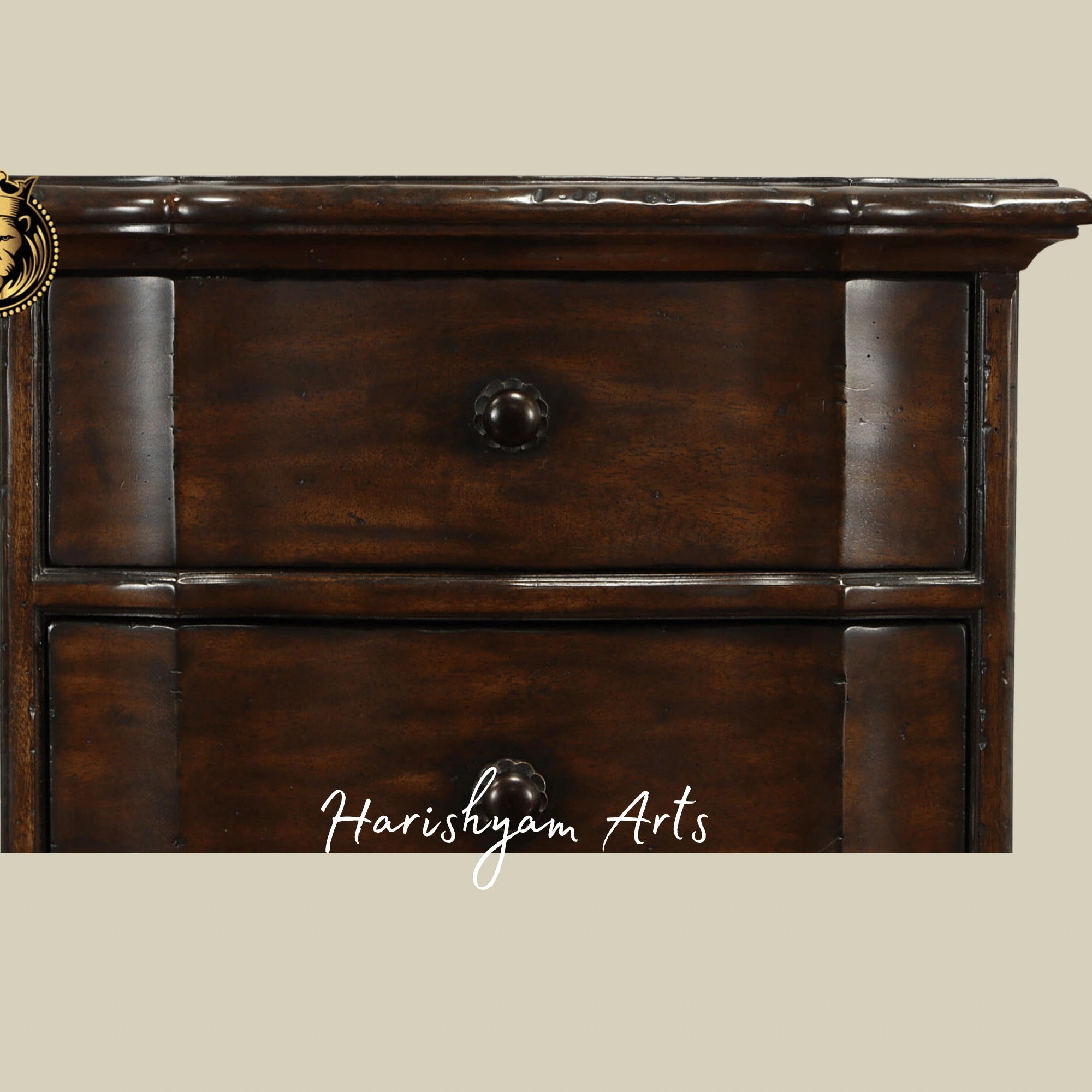 Traditional Wooden Nightstand with Elegant Detailing