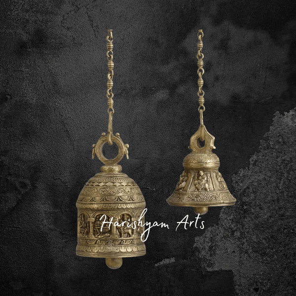 Vintage Style Antique Brass Bell for Mandir Usec