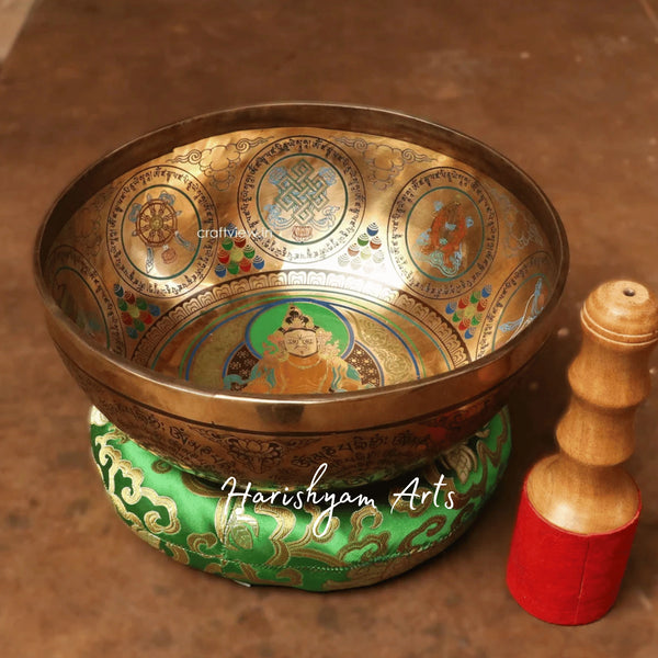 Vintage Style Hand Beaten Singing Bowl for Mantra Chanting