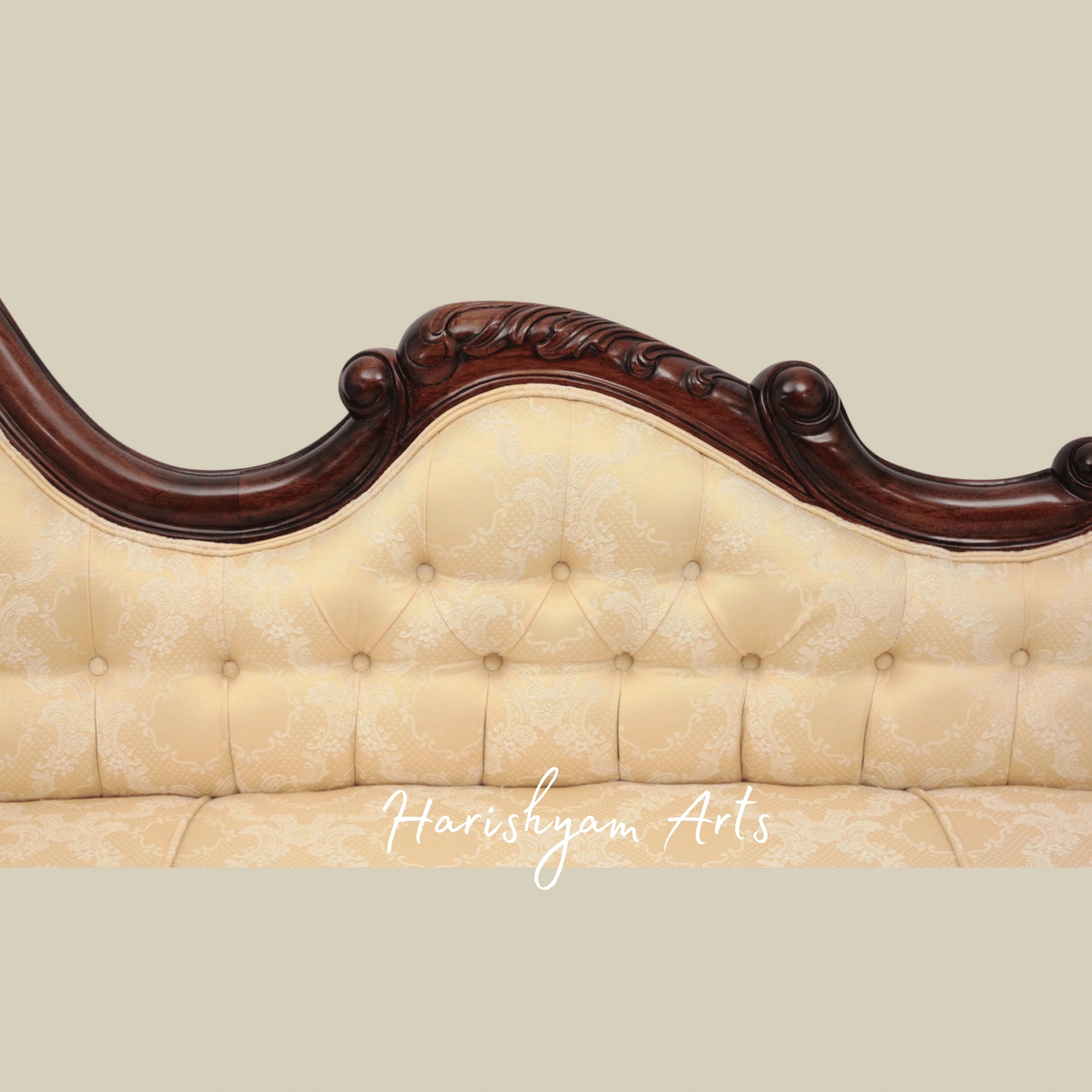 VintageWoodenDiwanSofawithClassicButtonTuftedBackrest5