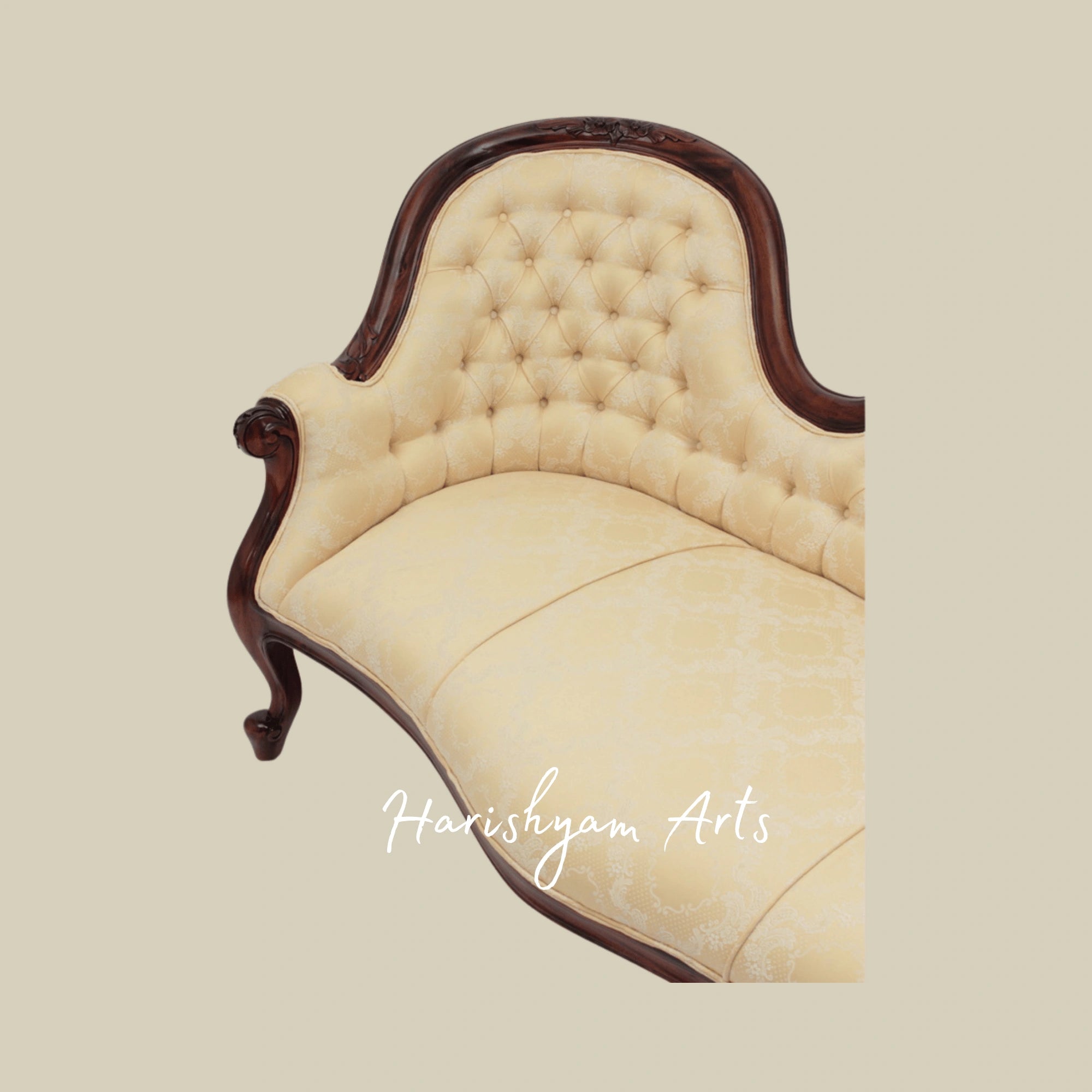 VintageWoodenDiwanSofawithClassicButtonTuftedBackrest6