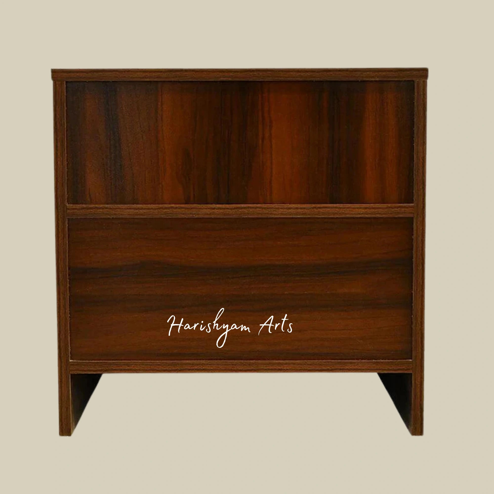 Virola Wood Finish Bedside Table