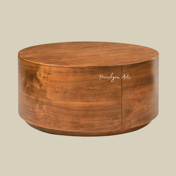 Walnut Drum Beatmaster Coffe Table