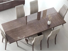 Wenge High Gloss 5-Piece Dining Table Set