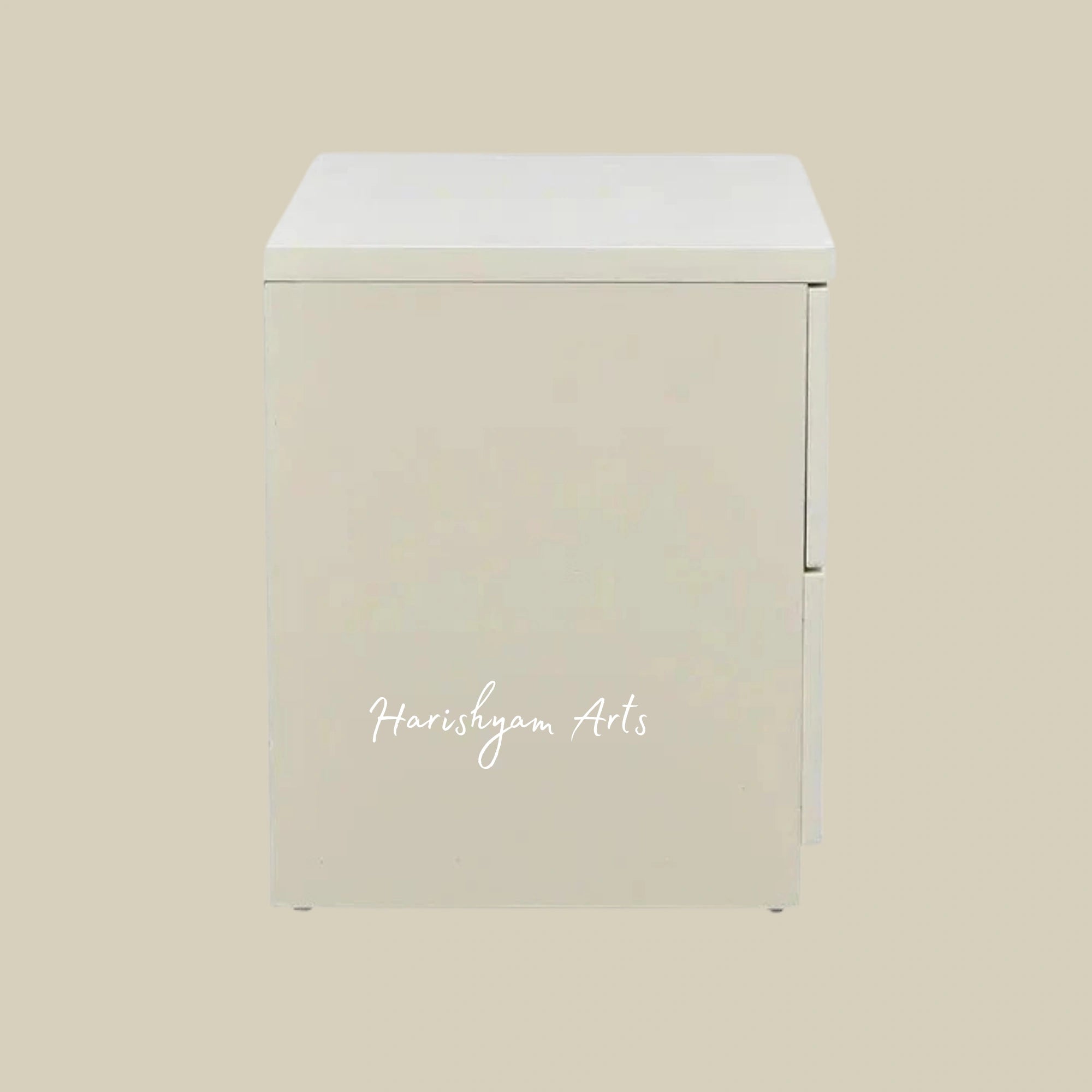 White Color Bedside Table