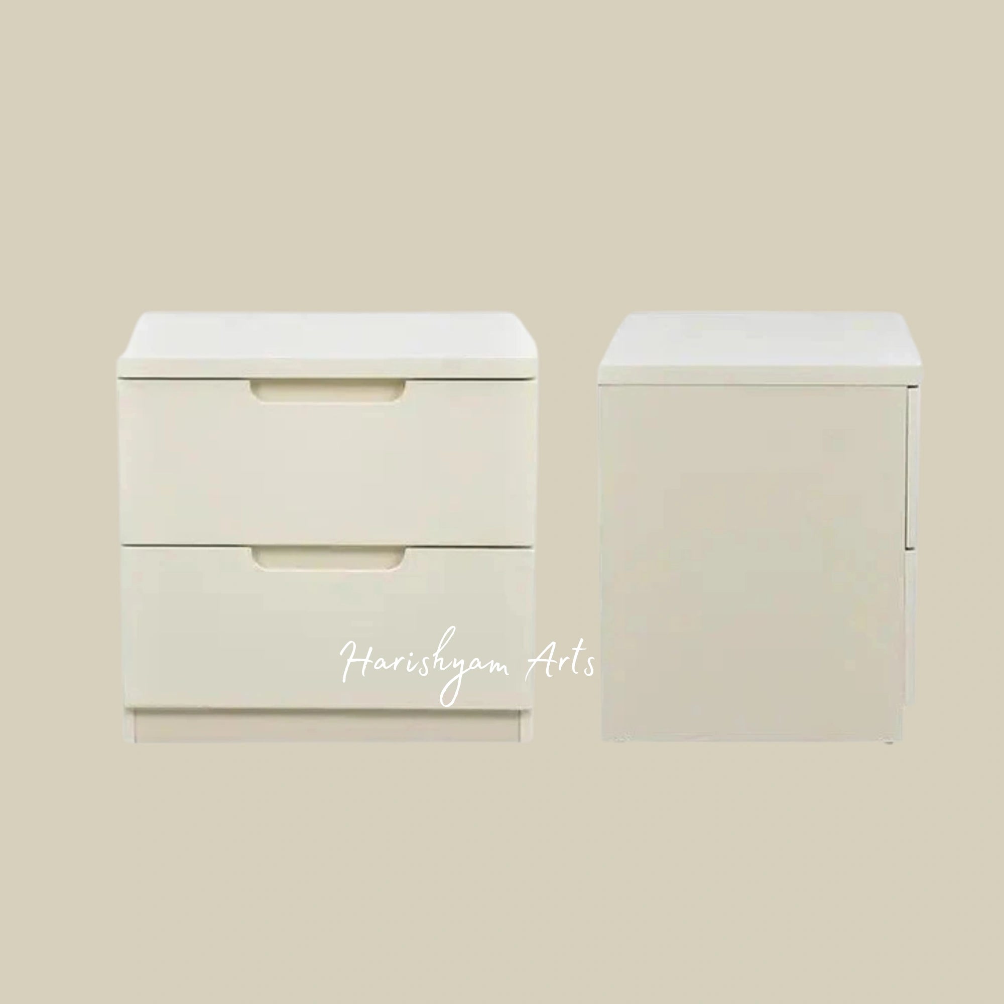 White Color Bedside Table