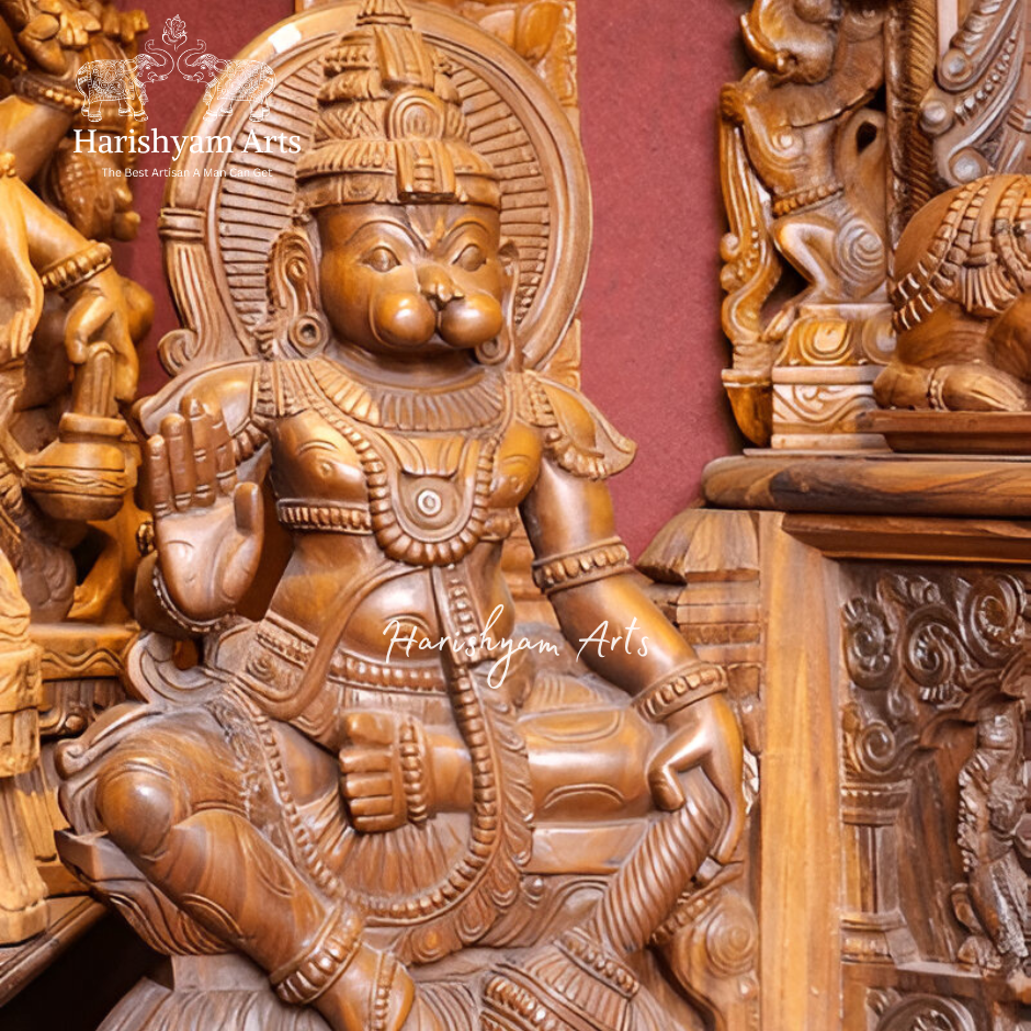 Wooden Hanuman Statue