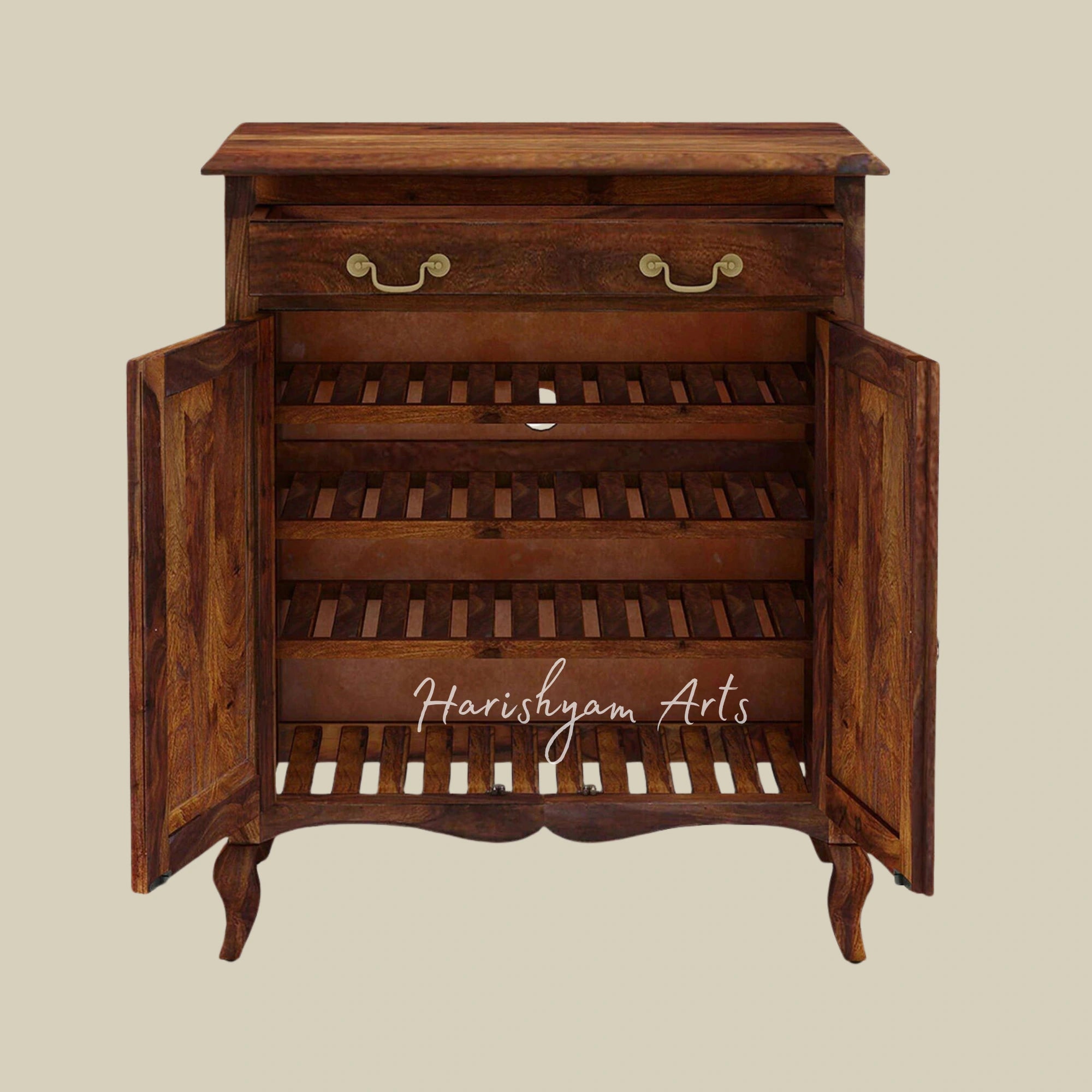 Wooden Shoe Rack Cabinet in Elegant Provincial Teak Finish6