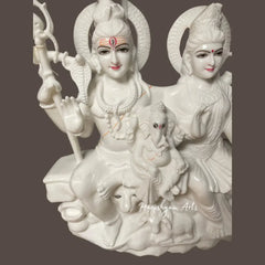 Shiv Parivar Marble Statue