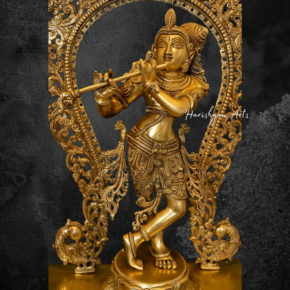 Bala Krishna Brass Statue 30"